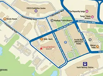 Kamdhenu Conquest location map, Vashi, Navi Mumbai